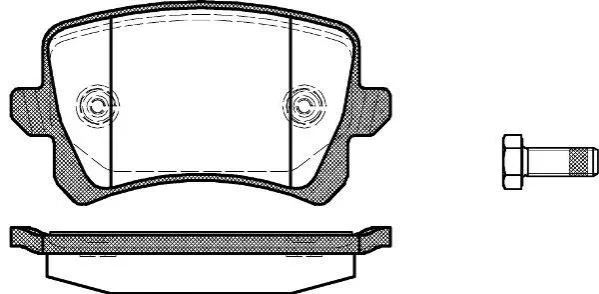 <strong>Гальмівні колодки зад Caddy III/Golf V/Audi A4 03- WOKING P12423.00 (фото 1)</strong>