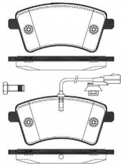 Колодки тормозные дисковые передние Renault Kangoo be bop 1.5 09-,Renault Kangoo WOKING P1251301 (фото 1)