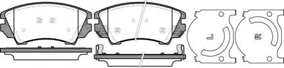 <strong>Гальмівні колодки перед. Opel Astra J 09-/Insignia 08- (Mando) WOKING P12753.12 (фото 1)</strong>