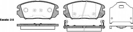 Колодки тормозные дисковые передние Honda Civic viii 1.6 05-,Hyundai Grandeur 2. WOKING P1304302 (фото 1)