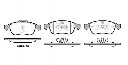 <strong>Гальмівні колодки перед. Megane 09-/Duster 10-/Dokker 13- WOKING P13483.10 (фото 1)</strong>
