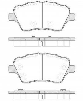 Колодки тормозные дисковые передние Ford B-max 1.0 12-,Ford B-max 1.4 12-,Ford B WOKING P1414300 (фото 1)