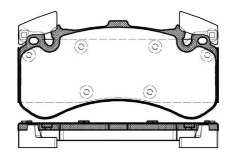 Колодки гальмівні диск. перед. (пр-во Remsa) Audi A4 A5 A6 A7 A8 17> (P15633.00) для Audi WOKING P1563300 фото товару