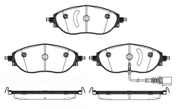<strong>Гальмівні колодки перед. VW Passat 10-/Skoda Octavia 12- (TRW) з датчиком WOKING P15703.01 (фото 1)</strong>