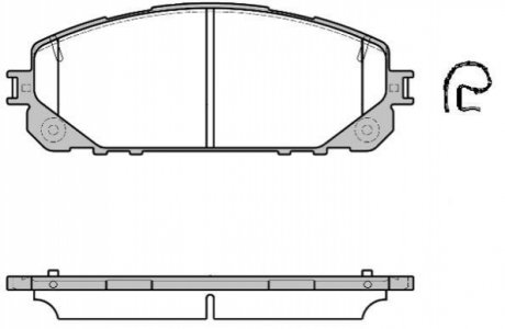 Колодки тормозные диск. перед. (Remsa) Jeep Cherokee 13> WOKING P17133.00 (фото 1)