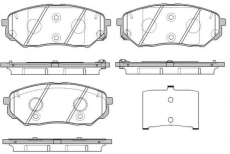 Колодки гальмівний диск. перед. (Remsa) Kia Sorento III 15> WOKING P17613.02