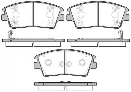 Гальмівні колодки перед Hyundai Tucson 1.6-2.0 14- для Hyundai, KIA WOKING P17763.02 фото товару