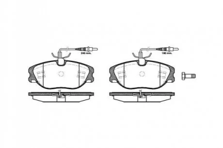 Гальмівні колодки для Peugeot, Citroen WOKING P2053.44 фото товару