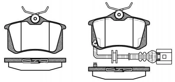 <strong>Гальмівні колодки зад. Caddy III/IV/Passat/Audi A4/A6 (Lucas) WOKING P363341 (фото 1)</strong>