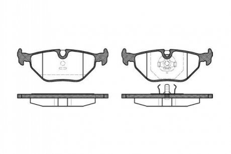 Тормозные колодки зад. BMW 3(E36, E46)/5(E34)/7(E32) 86-06 (ATE) (123x43,6x16,7) WOKING P3653.00 фото товара