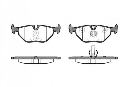 Гальмівні колодки зад. BMW 3 (E46)/SAAB 9-5/ROVER 75 96-09 (ATE) (123,1x45x17) для WOKING P3653.40 фото товару