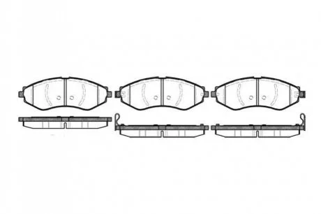 Гальмівні колодки Gentra/Kalos/Lacetti/Nubira/Rezzo (00-22) для WOKING P7453.22 фото товару