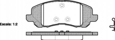Колодки гальмівний диск. перед. (Remsa) Mitsubishi ASX 10> / Dodge Caliber Avenger WOKING P9043.20 (фото 1)