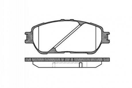 Тормозные колодки передние Toyota Camry/Lexus ES 2.4-3.0 01-08 (ATE) WOKING P9983.00 (фото 1)