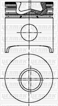 <strong>YENMAK Поршень с кольцами і пальцем RENAULT Master 2.5TD -98 (размер отв. 93 / STD) (8140.47 / S 9 U 714) Yenmak 31-03687-000 (фото 1)</strong>