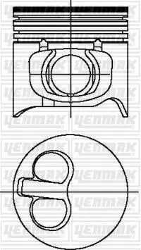 <strong>YENMAK Поршень с кольцами і пальцем (размер отв. 94.40/STD) CITROEN Jumper 2,8D -02, FIAT Dicato 2.8D (Sofim 8140.63 22 EURO 2 / SOFIM EURO 2) Yenmak 31-03693-000 (фото 1)</strong>