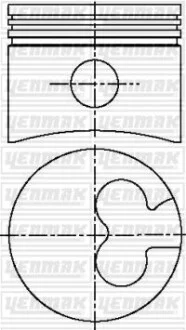 YENMAK Поршень с кольцами і пальцем (размер отв. 82.50/STD) FORD Escort, Mondeo 1.8TD (RFN / RFK / RVA / RFL / RFA / RFU / RFM / RFS / RF…) для Yenmak 31-03777-000 фото товару