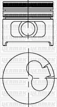 <strong>YENMAK Поршень з кільцями і пальцем (размір отв. 82.50/STD) OPEL Astra F/G, Vectra A (1,7D/DR, X1,7DTL) Yenmak 31-03799-000 (фото 1)</strong>