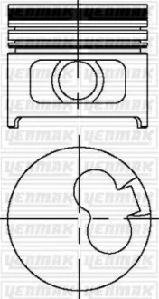 YENMAK Поршень з кільцями і пальцем (размір отв. 82.50/STD) OPEL Astra F/G, Vectra A (1,7D/DR, X1,7DTL) для Yenmak 31-03799-000 фото товару
