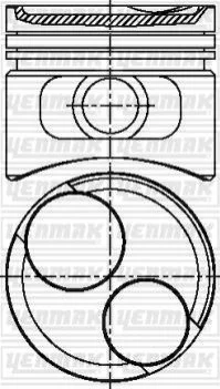 <strong>YENMAK OPEL Поршень с кольцами і пальцем (размер отв. 75 / STD) Kadett D/E, Ascona, 1.3 (C 1,3 N, 1,3 S) Yenmak 31-03801-000 (фото 1)</strong>