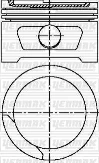 <strong>YENMAK Поршень с кольцами і пальцем (размер отв. 79,00/STD) OPEL ASTRA F 1.6 (4цил.) (C 1.6 NZ, X 16 SZ, X 16 SZR) Yenmak 31-03803-000 (фото 1)</strong>