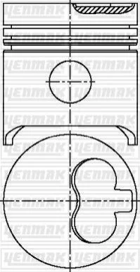 <strong>YENMAK Поршень с кольцами і пальцем (размер отв. 83 / STD) CITROEN 1.9D (4цл.) (XUD 9, XUD 9 A) Yenmak 31-03879-000 (фото 1)</strong>