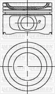 YENMAK Поршень с кольцами і пальцем (размер отв. 83 / STD) CITROEN Berlingo 1.8 (4цл.) (XU7 JP K TR) для Yenmak 31-03887-000 фото товару
