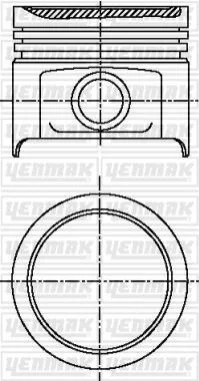<strong>YENMAK Поршень с кольцами і пальцем PEUGEOT 207 1.4 (размер отв. 75 / STD) (KFX (TU3JP),KFW (TU3JP),KDX (TU3MC) 67-75-90 PS) Yenmak 31-03888-000 (фото 1)</strong>