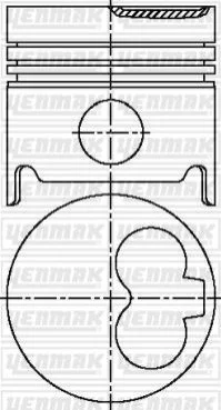 <strong>YENMAK Поршень с кольцами і пальцем (размер отв. 86.00/STD) RENAULT Master Trafic 2.1D -97 (J 8 S 708/712/714) Yenmak 31-03908-000 (фото 1)</strong>