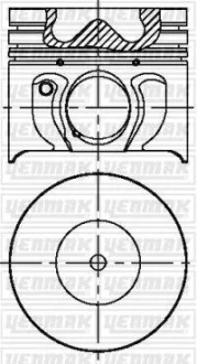 YENMAK Поршень с кольцами і пальцем (размер отв. 86.01 / STD) FORD MONDEO 2.0TDCI 00- (4цл.) (V185 Duratorq TDI 75-85-100PS, CD132 Duratorq TDI …) для Yenmak 31-04033-000 фото товару