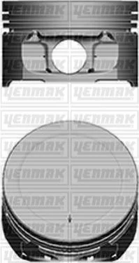 <strong>YENMAK Поршень с кольцами і пальцем (размер отв. 78.5 / STD) Berlingo 1.6 (4цл.) (TU5JP4, NFU, NFX Euro 3) Yenmak 31-04101-000 (фото 1)</strong>