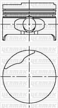 <strong>YENMAK Поршень с кольцами і пальцем (размер отв. 79.5 / STD) RENAULT LOGAN 1.6 (3-й, 4-й цл.) (K7M.702/703/720/744/745/746) Yenmak 31-04166-000 (фото 1)</strong>