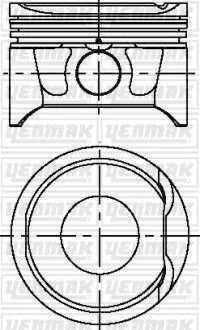 YENMAK Поршень с кольцами і пальцем (размер отв. 79.5 / STD) (K4M 708 / K4M 710-720 / 95-107-110-116 PS) для Yenmak 31-04171-000 фото товару