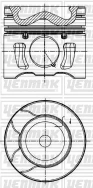 <strong>YENMAK Поршень с кольцами і пальцем (размер отв. 85.00/STD) CITROEN 2.0HDi/BlueHDi 06- (DW10CTED4 2.0 Hdi) Yenmak 31-04194-000 (фото 1)</strong>