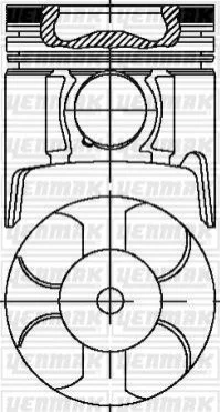 <strong>YENMAK Поршень с кольцами і пальцем OPEL Combo 1.7DTI (размер отв. 79 / STD) (Y 1.7 DT) Yenmak 31-04210-000 (фото 1)</strong>
