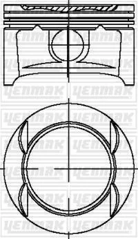 <strong>YENMAK Поршень с кольцами і пальцем (размер отв. 73,40 /STD) OPEL ASTRA G 1.4 (4цл.) (Z1, 4XEP Euro 4) Yenmak 31-04214-000 (фото 1)</strong>