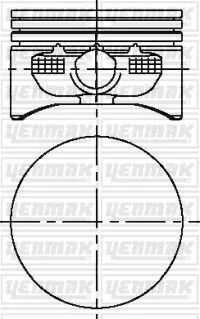 <strong>YENMAK Поршень с кольцами і пальцем OPEL Astra G 1.6 (размер отв. 79 / STD) (Y16 XE, Z16XE) Yenmak 31-04215-000 (фото 1)</strong>