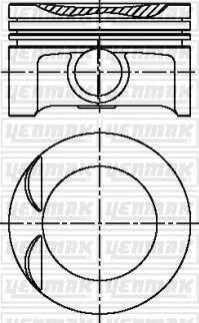 <strong>YENMAK Поршень с кольцами і пальцем (размер отв. 81,60 / STD) Opel ASTRA 1.8 (4 цл.) (C 18 XE / C 18 XEL / X 18 XE) Yenmak 31-04223-000 (фото 1)</strong>