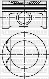 YENMAK Поршень с кольцами і пальцем (размер отв. 81,60 / STD) Opel ASTRA 1.8 (4 цл.) (C 18 XE / C 18 XEL / X 18 XE) для Yenmak 31-04223-000 фото товару