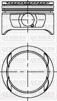 <strong>YENMAK Поршень с кольцами і пальцем (размер отв. 86 / STD) OPEL ASTRA F 2.0 (4цл.) ((20 XE, C 20 XE) Yenmak 31-04225-000 (фото 1)</strong>
