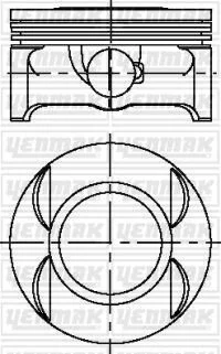 <strong>YENMAK Поршень с кольцами і пальцем (размер отв. 80.5 / STD) (A 18 XER / Z 18 XER) Yenmak 31-04229-000 (фото 1)</strong>