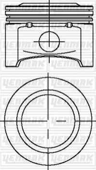 <strong>YENMAK Поршень с кольцами і пальцем OPEL Astra G 1.4 (размер отв. 77.6 / STD) (Z1, 4XE) Yenmak 31-04230-000 (фото 1)</strong>