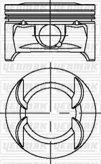 <strong>YENMAK Поршень с кольцами і пальцем (размер отв. 79 / STD) OPEL ASTRA J 1.6 (4цл.) (A16XER) Yenmak 31-04231-000 (фото 1)</strong>