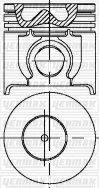 <strong>YENMAK Поршень с кольцами і пальцем (размер отв. 93.67 / STD) FORD TRANSIT -00 (2.5 DI TC) Yenmak 31-04252-000 (фото 1)</strong>