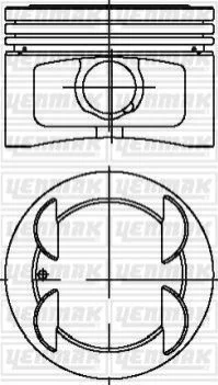 <strong>YENMAK Поршень с кольцами і пальцем (размер отв. 86.4 / STD) FIAT PALIO 1.6 (4цл.) (182B6000 16V 103PS) Yenmak 31-04269-000 (фото 1)</strong>