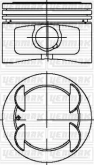 YENMAK Поршень с кольцами і пальцем (размер отв. 86.4 / STD) FIAT PALIO 1.6 (4цл.) (182B6000 16V 103PS) для Yenmak 31-04269-000 фото товару