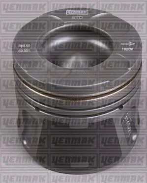 <strong>YENMAK Поршень с кольцами і пальцем (размер отв. 69.60/STD) OPEL Astra H 1.3CDTI(199A3000 Multijet Fiat / Opel Ortak motor) Yenmak 31-04289-000 (фото 1)</strong>