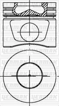 <strong>YENMAK Поршень с кольцами і пальцем (размер отв. 81.01 / STD) VW CADDY 2.0TDI (4цл.) ((BUY / BRF / BRE / AZV / BLB / BNA /BMN /BVG / BKD,…) Yenmak 31-04298-000 (фото 1)</strong>