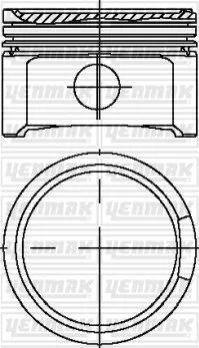 <strong>YENMAK Поршень с кольцами і пальцем (размер отв. 81.01 / STD) VW 1.8T 20V (4цл.) (AMB, APP, ARX, ARY, AUM, AUM, AUQ, AVJ, AWM, AWP, …) Yenmak 31-04299-000 (фото 1)</strong>