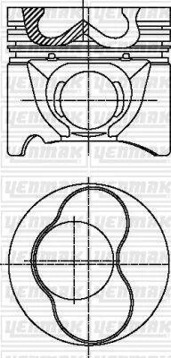 <strong>YENMAK Поршень с кольцами і пальцем (размер отв. 79.51 / STD) VW CADDY 1.9TDI 3-й / 4-й цил !!! (1Z) Yenmak 31-04302-000 (фото 1)</strong>